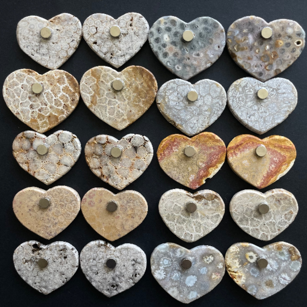 Heart Rock Magnets