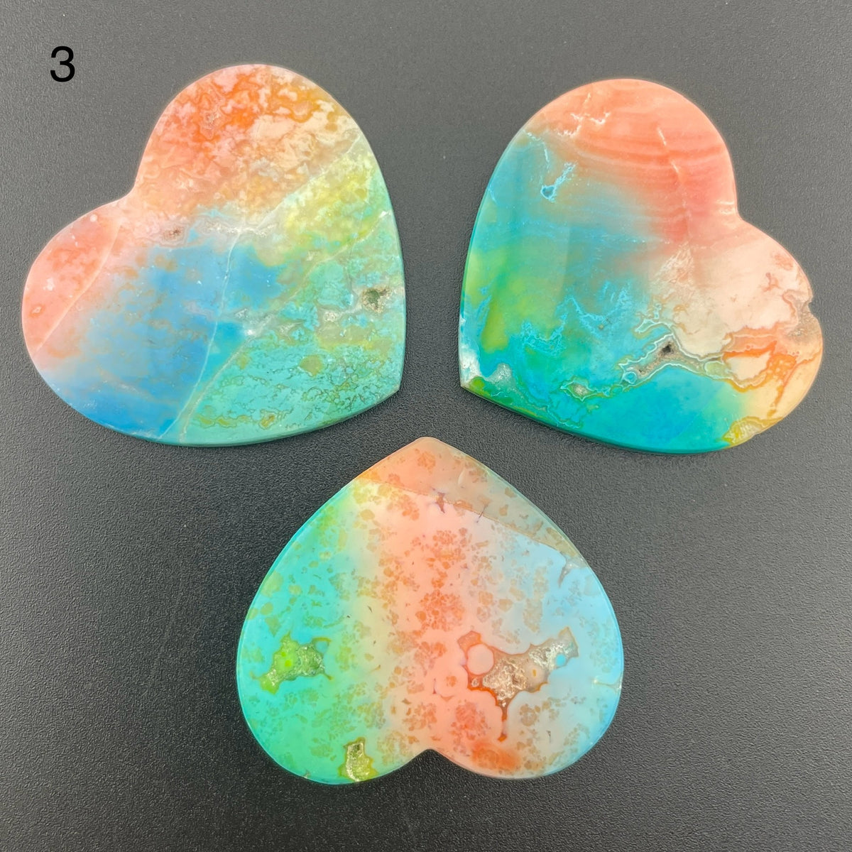 Rainbow-Dyed White Lace Agate
