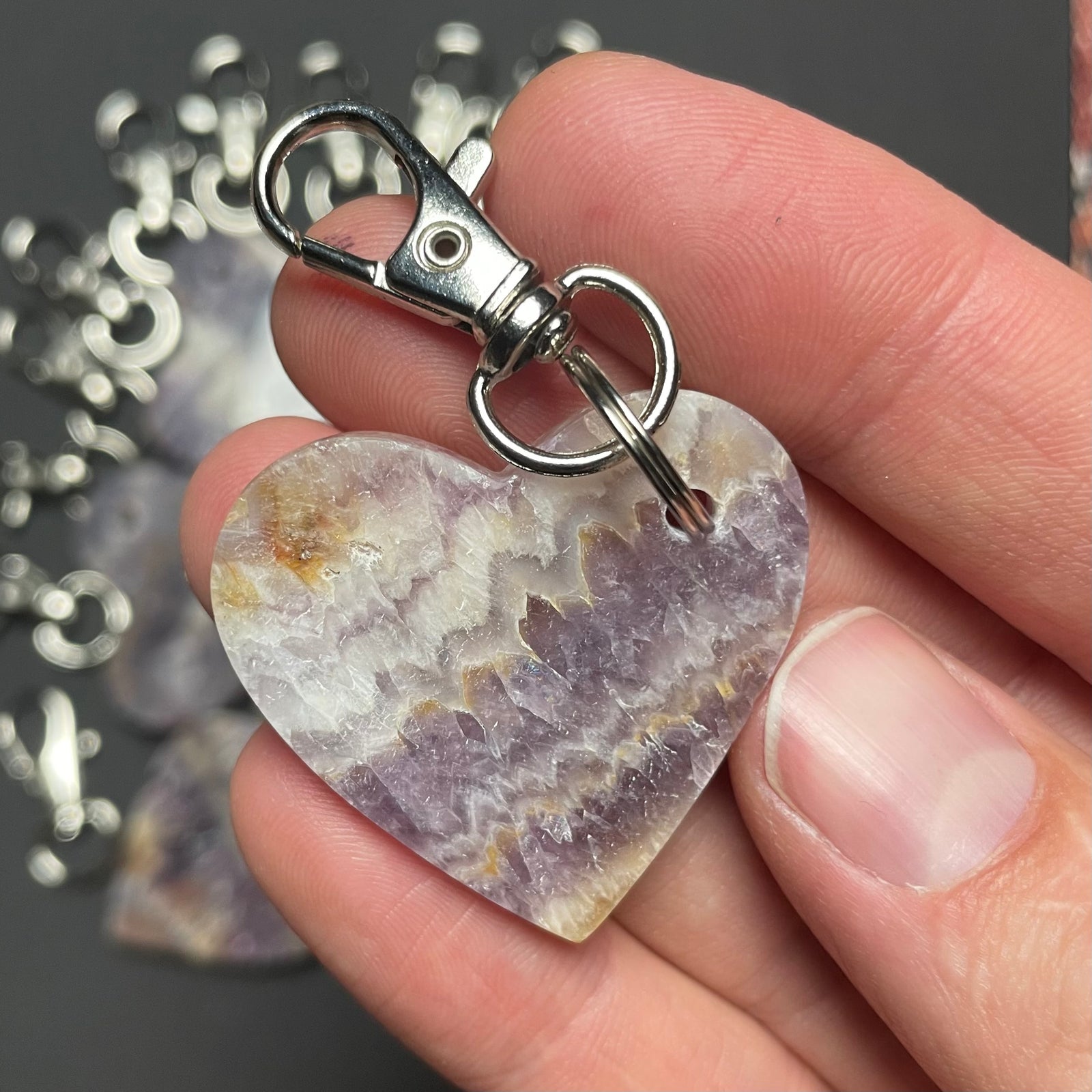 Large Amethyst Keychains