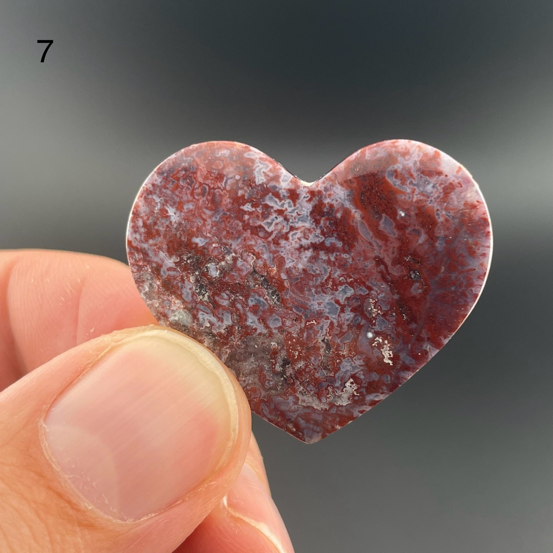 Red and White Ocean Jasper