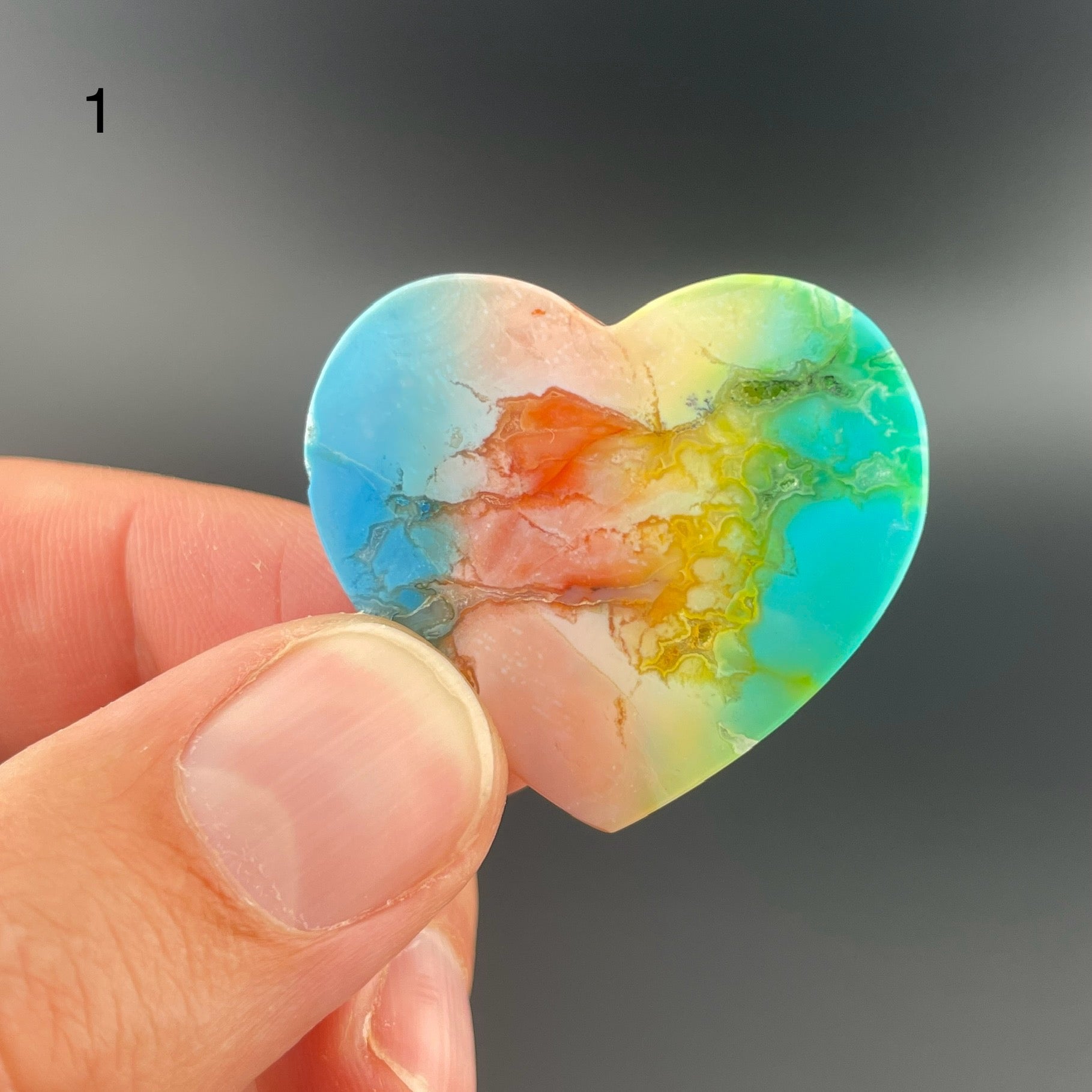 Rainbow-Dyed White Lace Agate