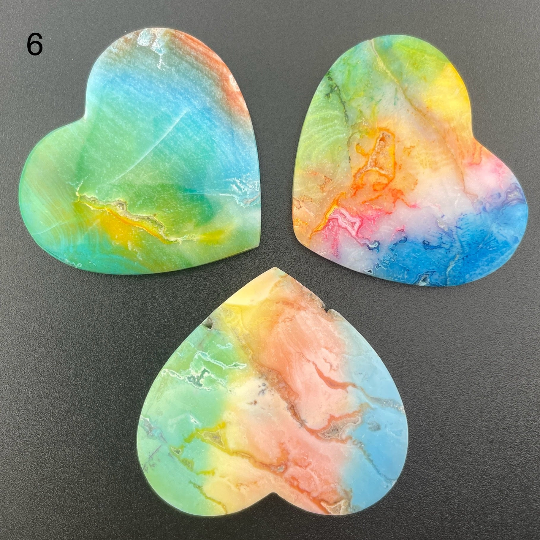 Rainbow-Dyed White Lace Agate