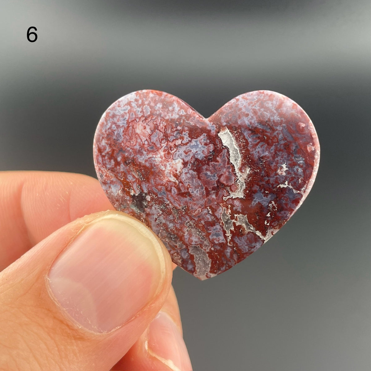 Red and White Ocean Jasper