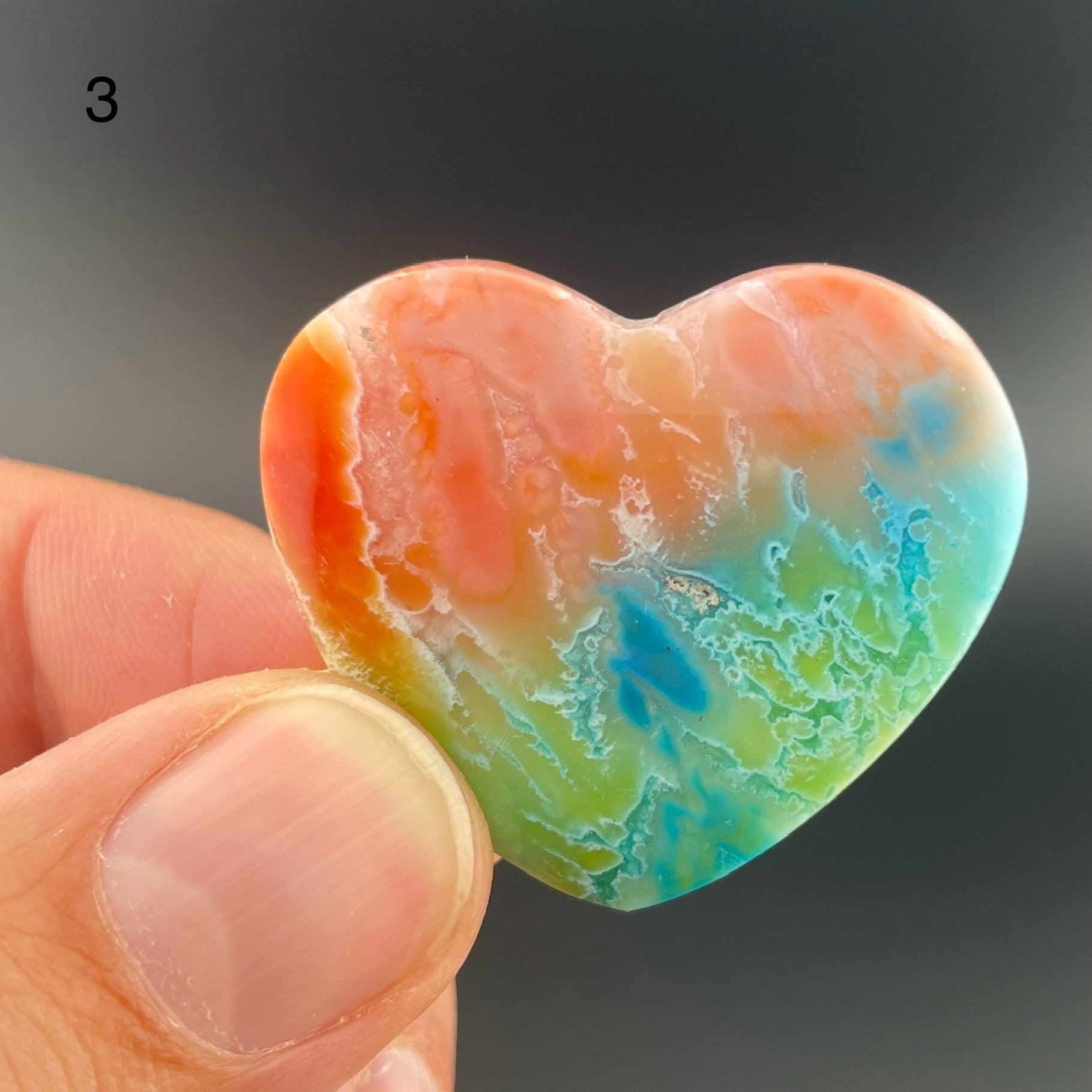Rainbow-Dyed White Lace Agate
