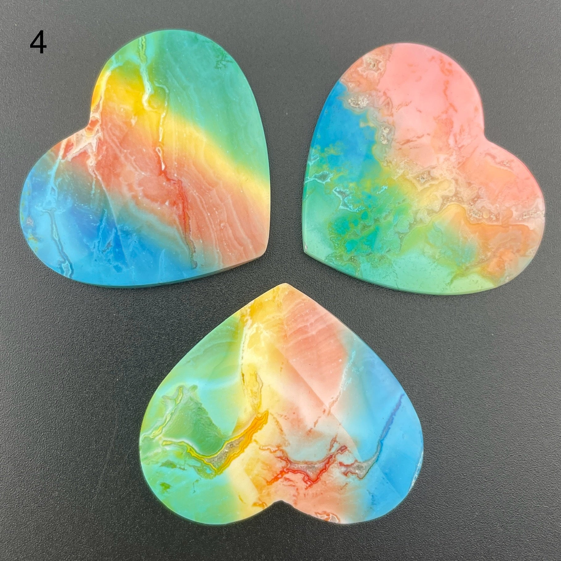 Rainbow-Dyed White Lace Agate