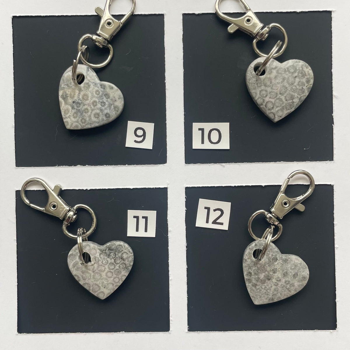 Fossilized Coral Keychains
