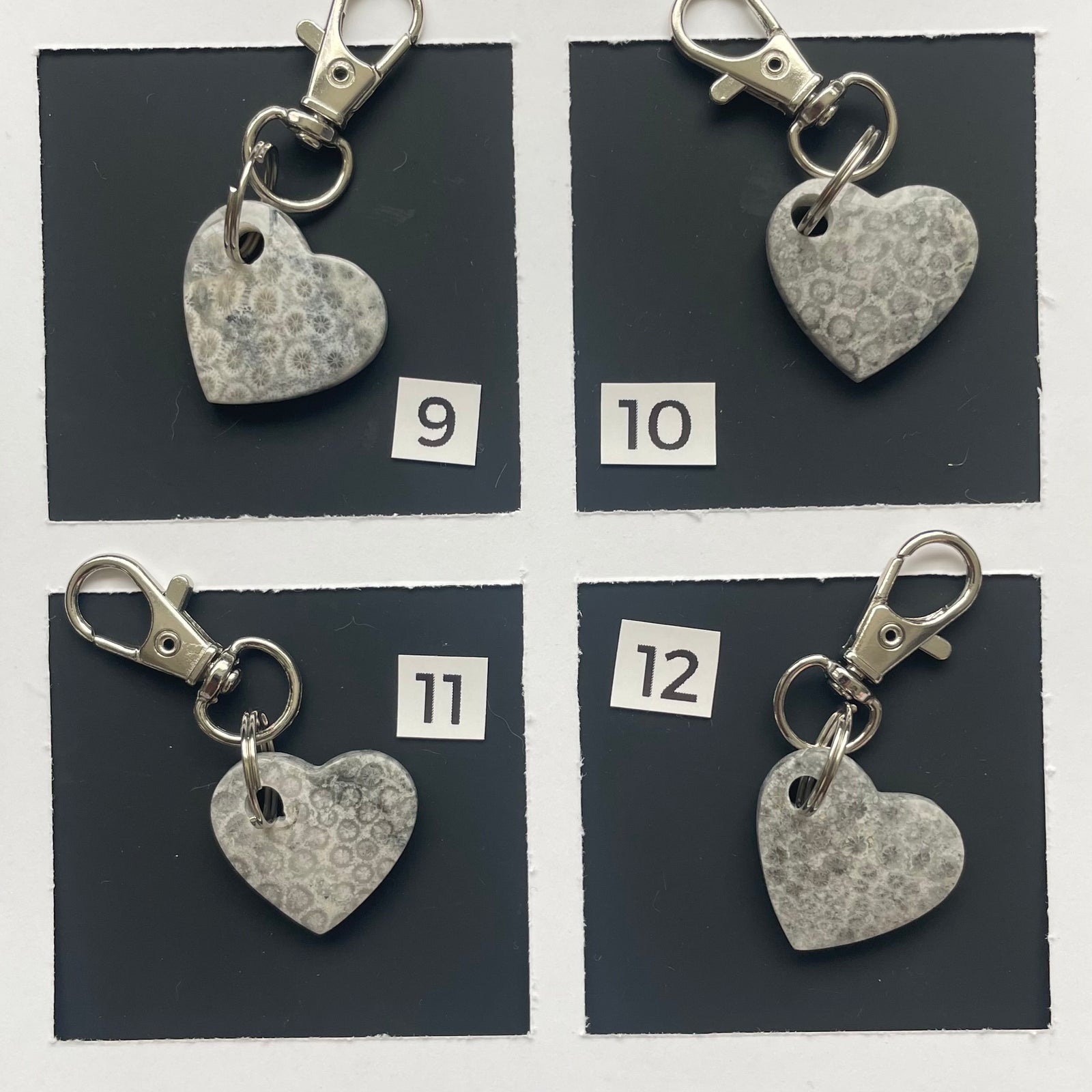Fossilized Coral Keychains