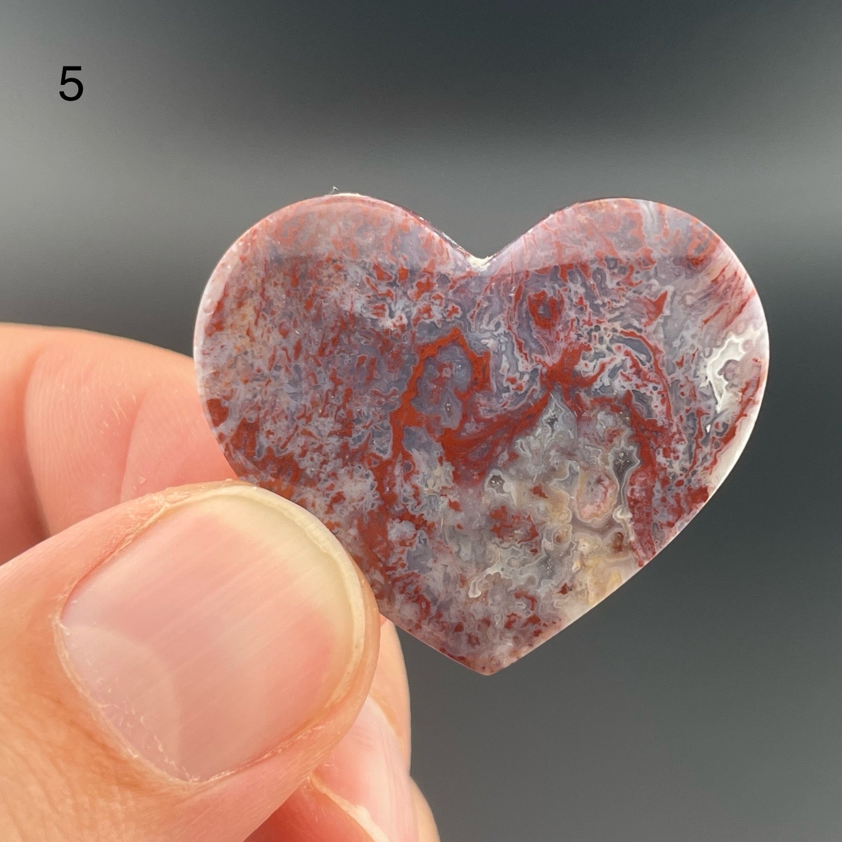 Red and White Ocean Jasper