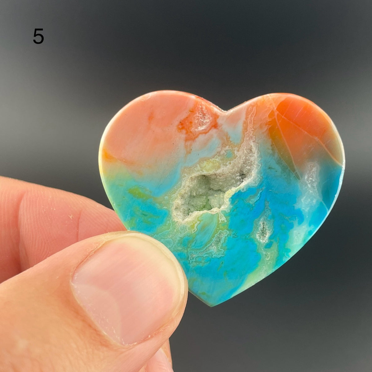 Rainbow-Dyed White Lace Agate