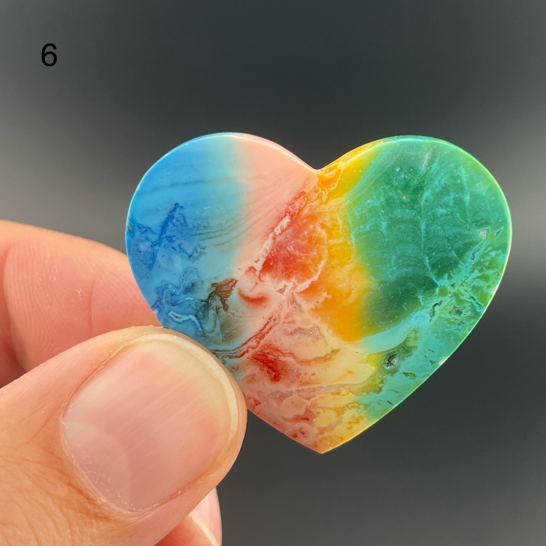 Rainbow-Dyed White Lace Agate