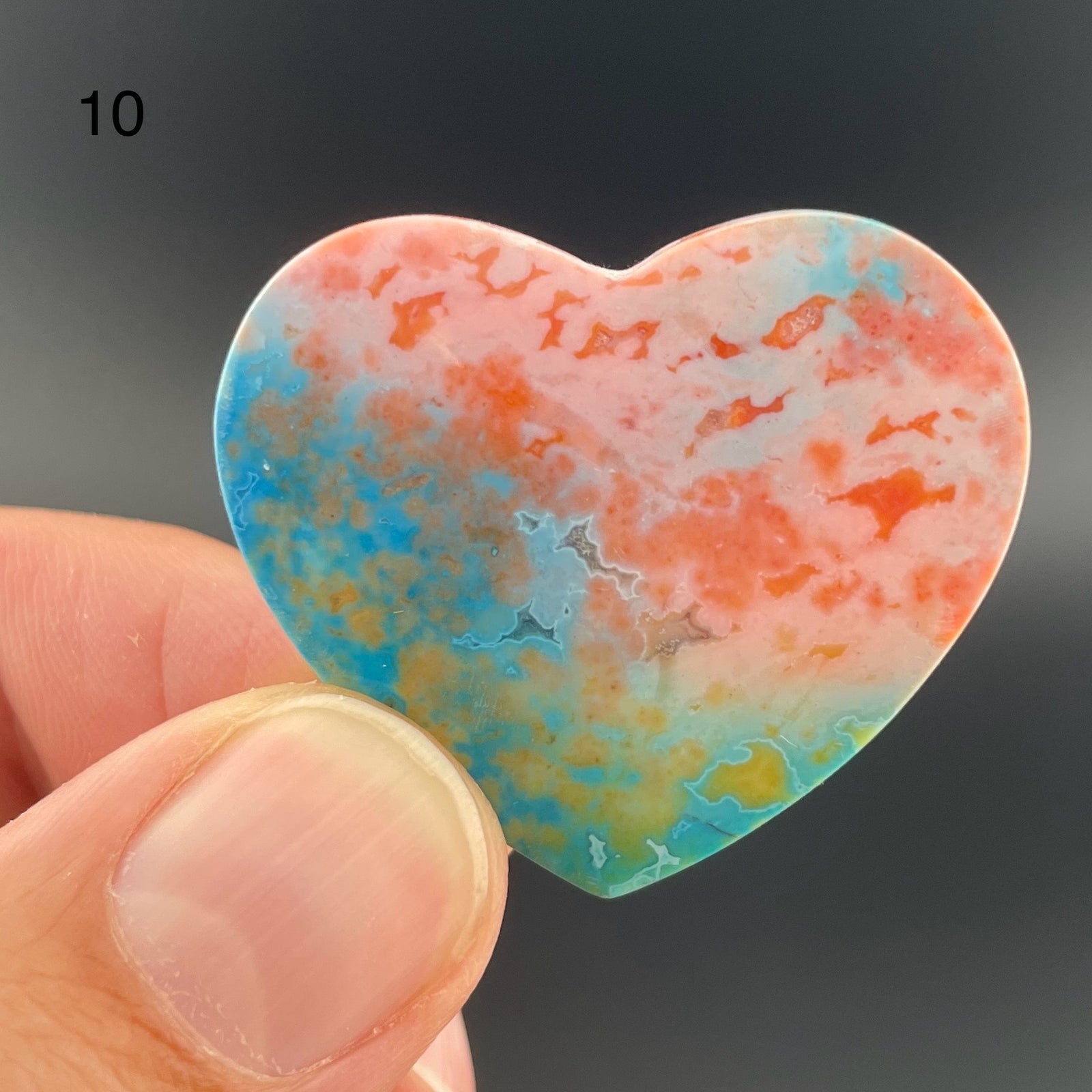 Rainbow-Dyed White Lace Agate