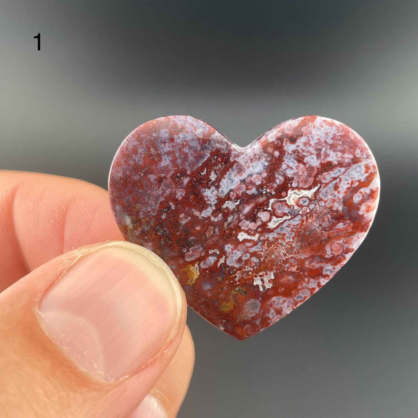 Red and White Ocean Jasper