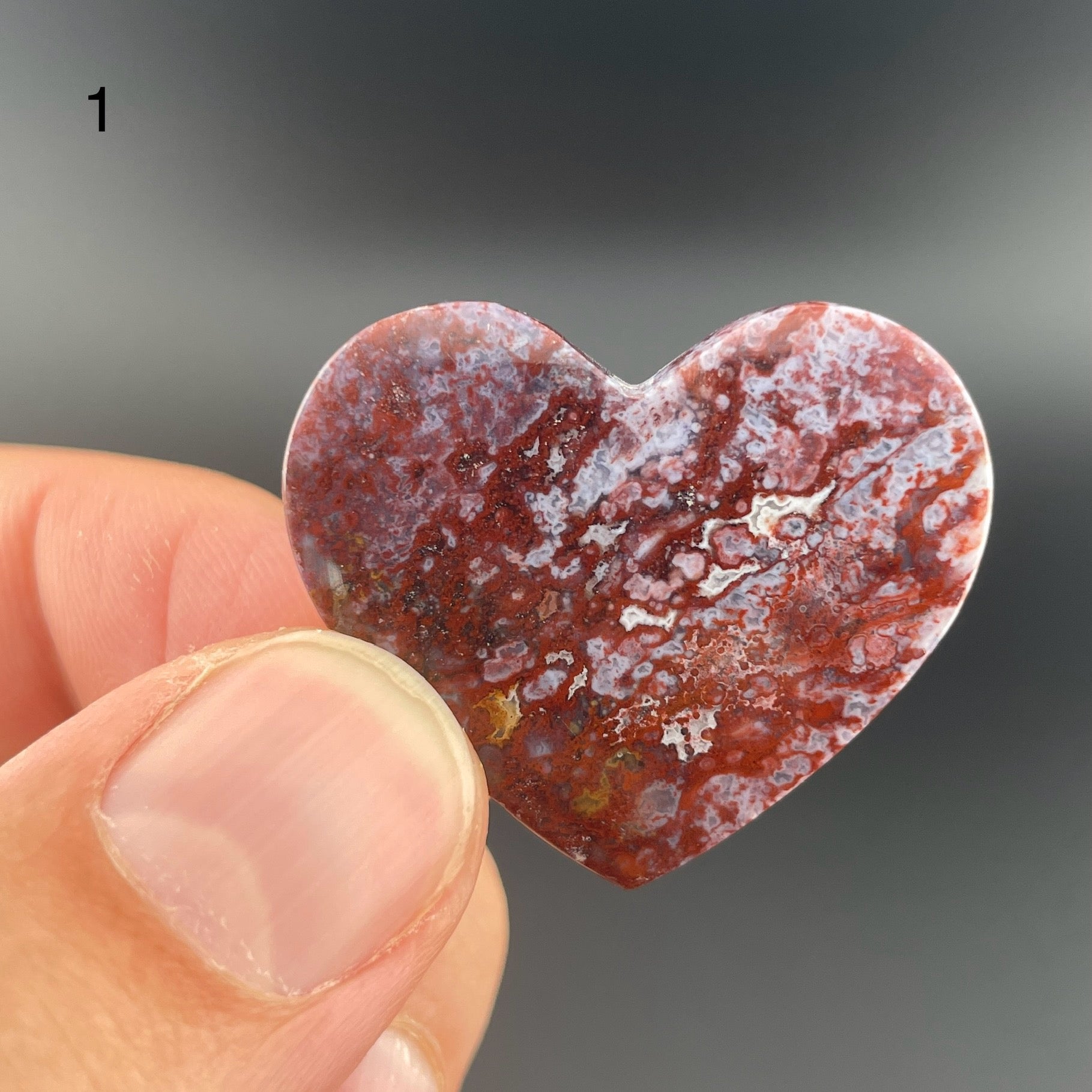 Red and White Ocean Jasper