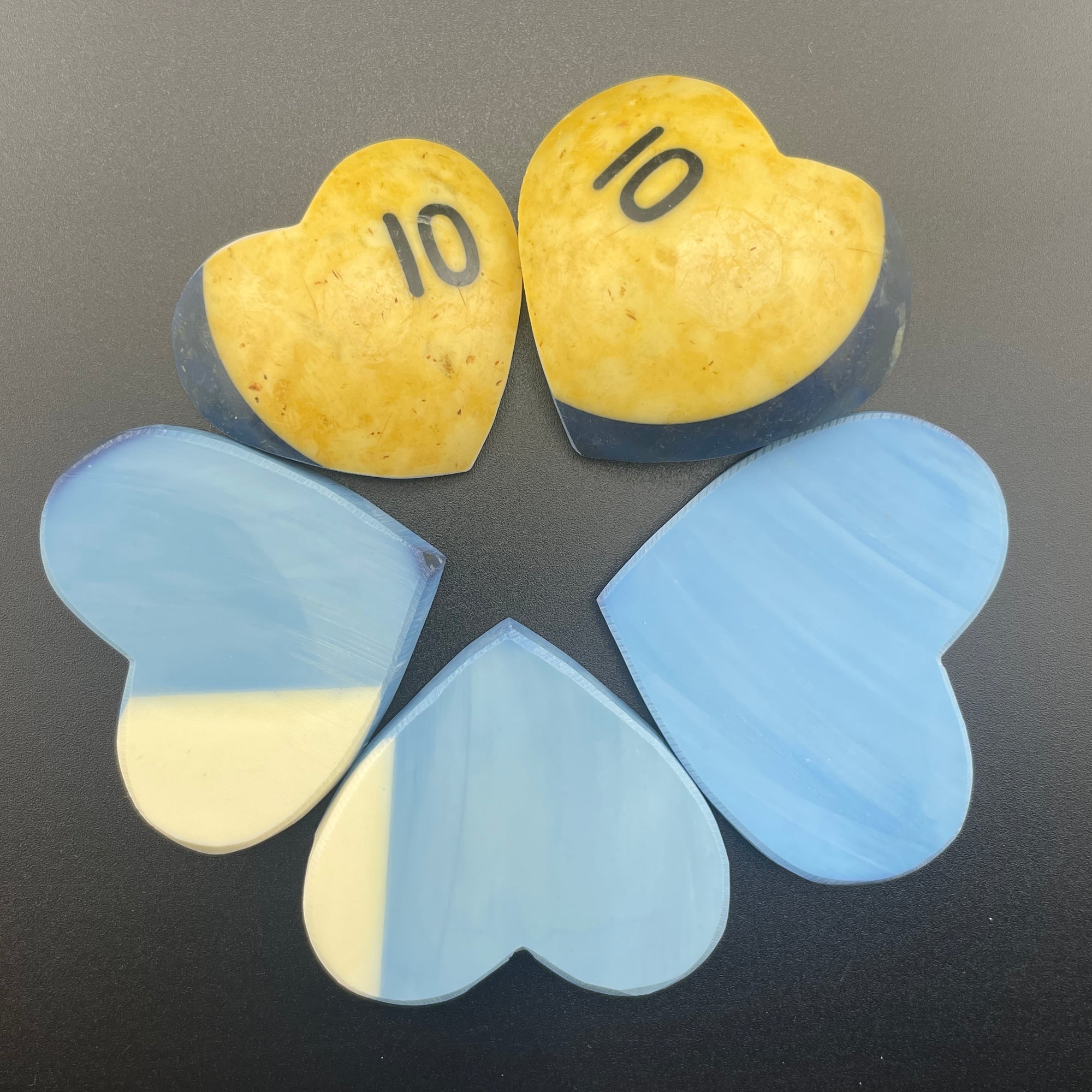 Vintage Billiards Balls Turned Hearts