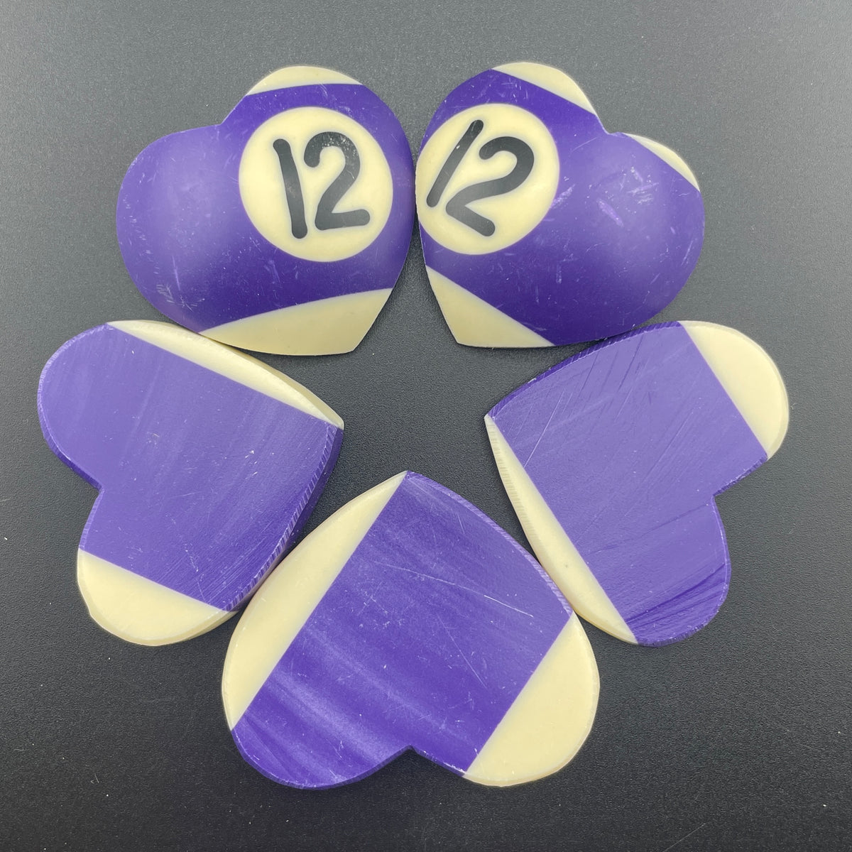 Vintage Billiards Balls Turned Hearts