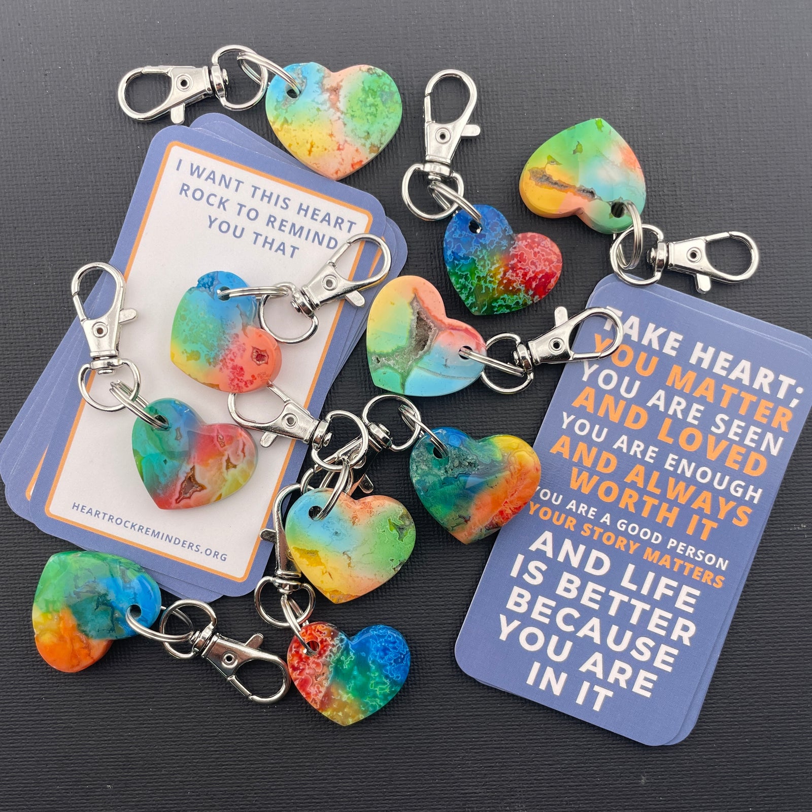 Rainbow-Dyed White Lace Agate