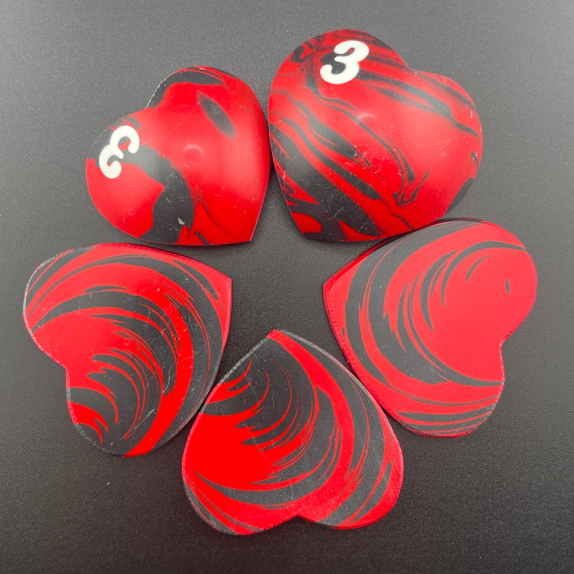 Vintage Billiards Balls Turned Hearts