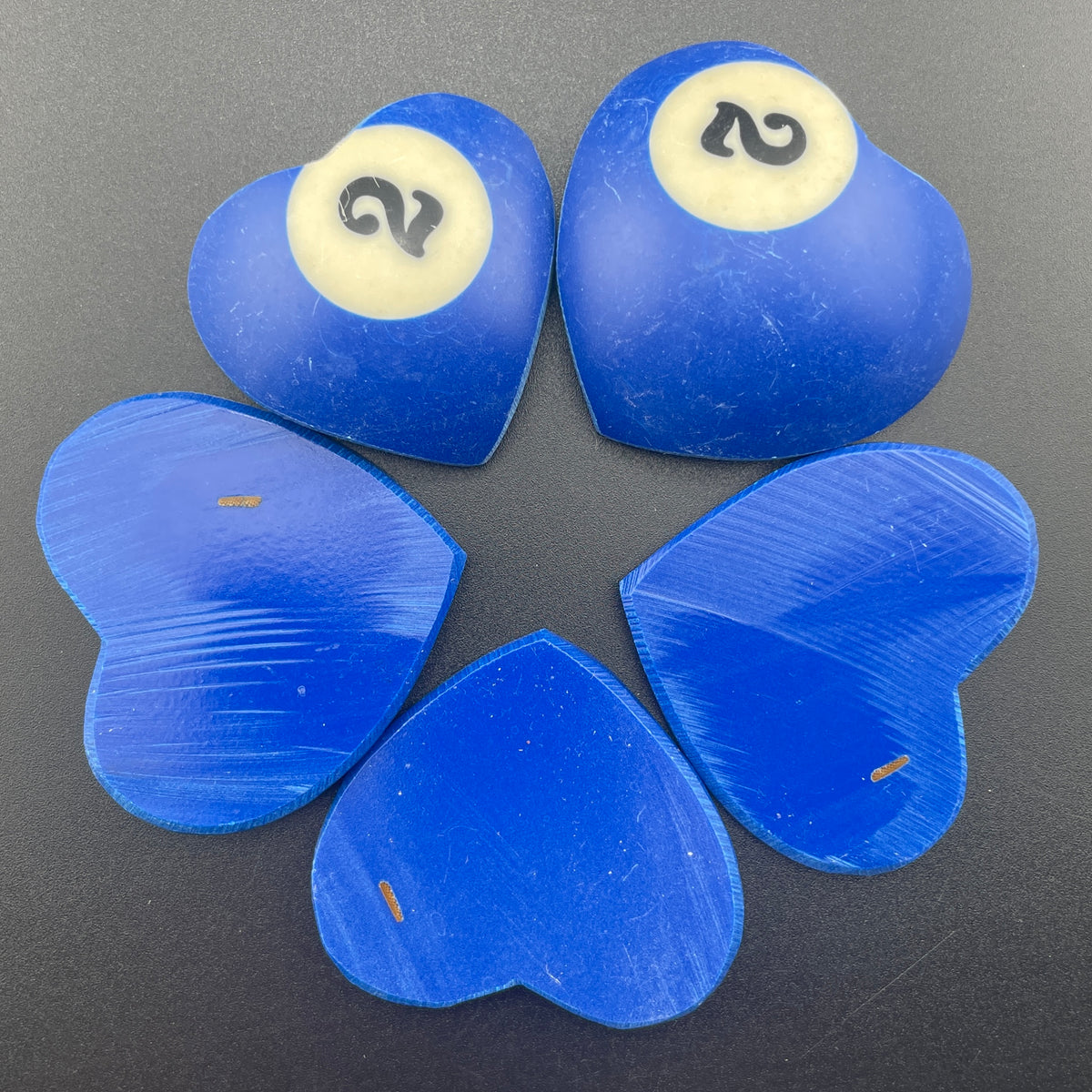 Vintage Billiards Balls Turned Hearts