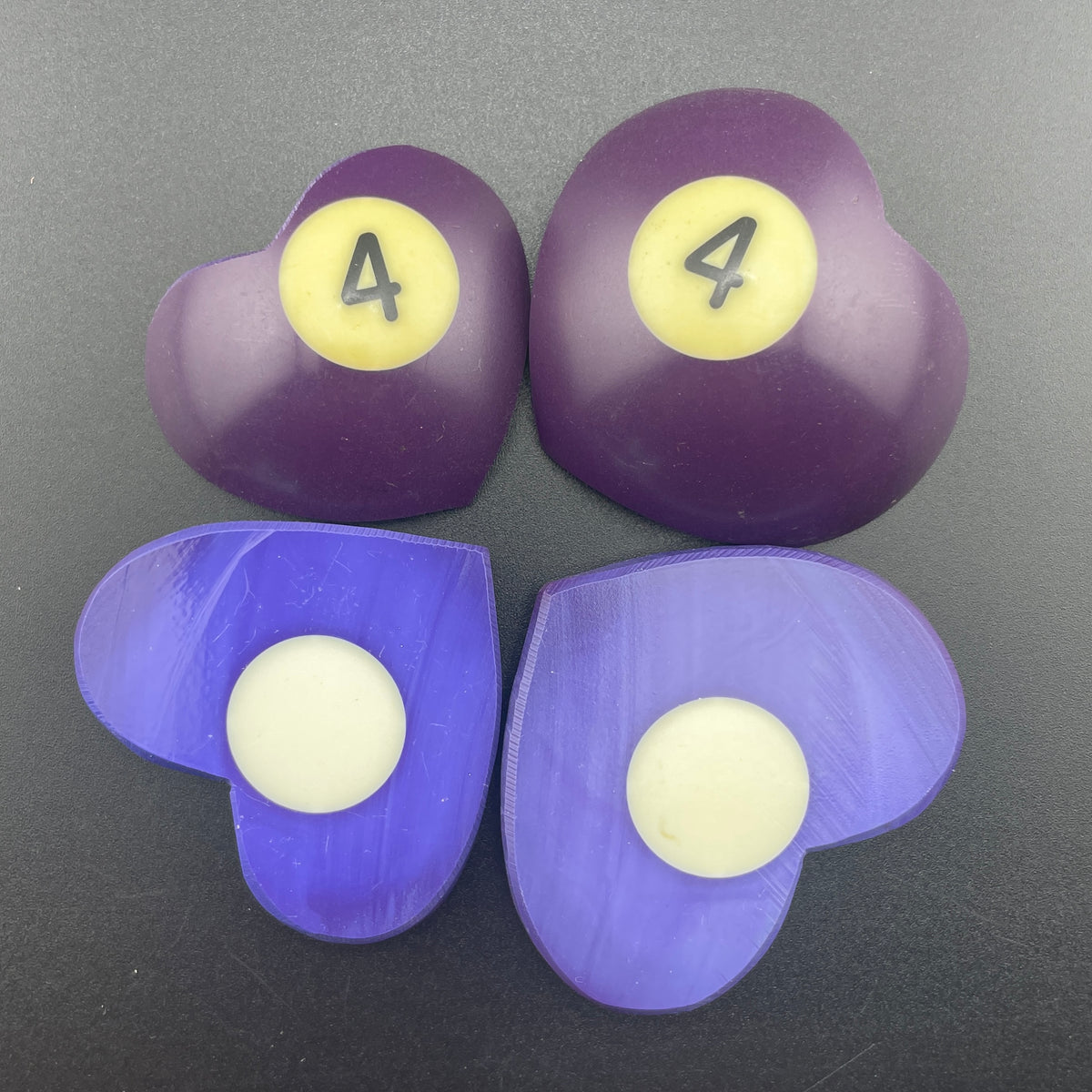 Vintage Billiards Balls Turned Hearts