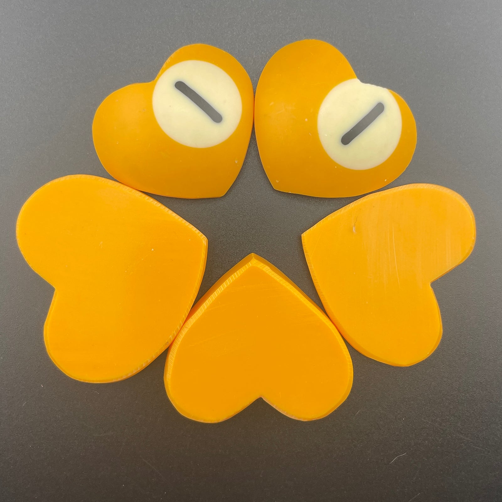 Vintage Billiards Balls Turned Hearts