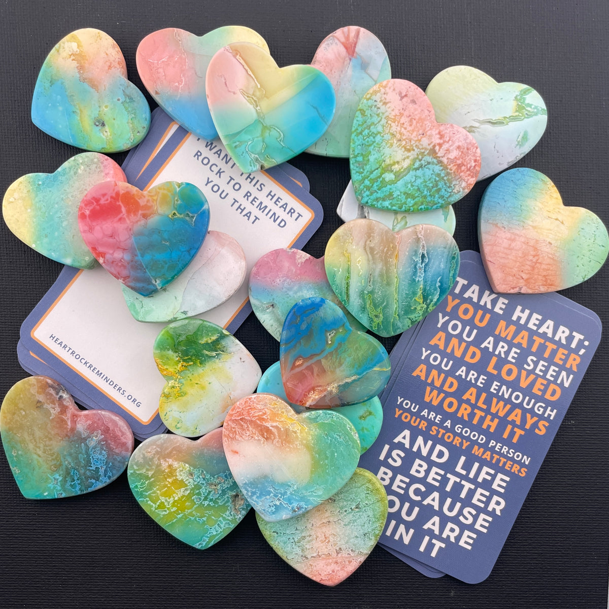 Rainbow-Dyed White Lace Agate