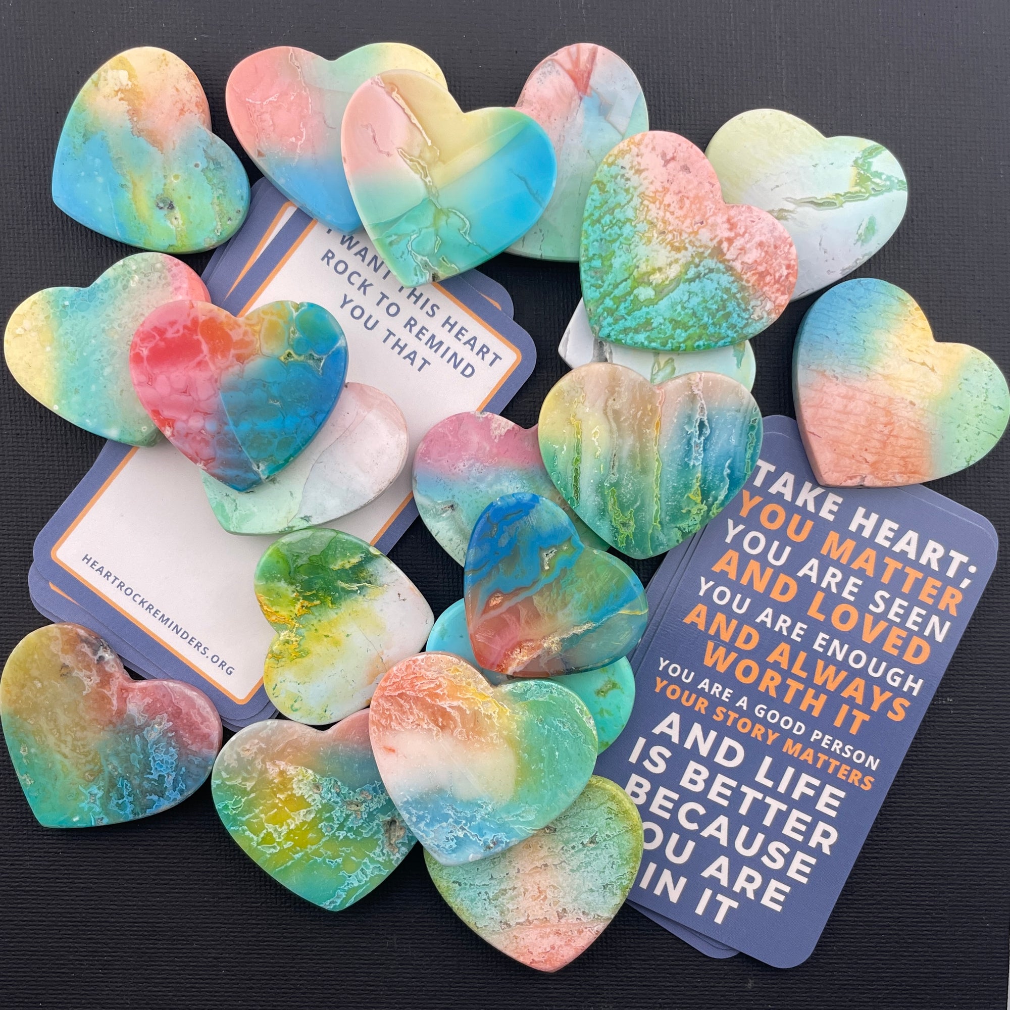 Rainbow-Dyed White Lace Agate