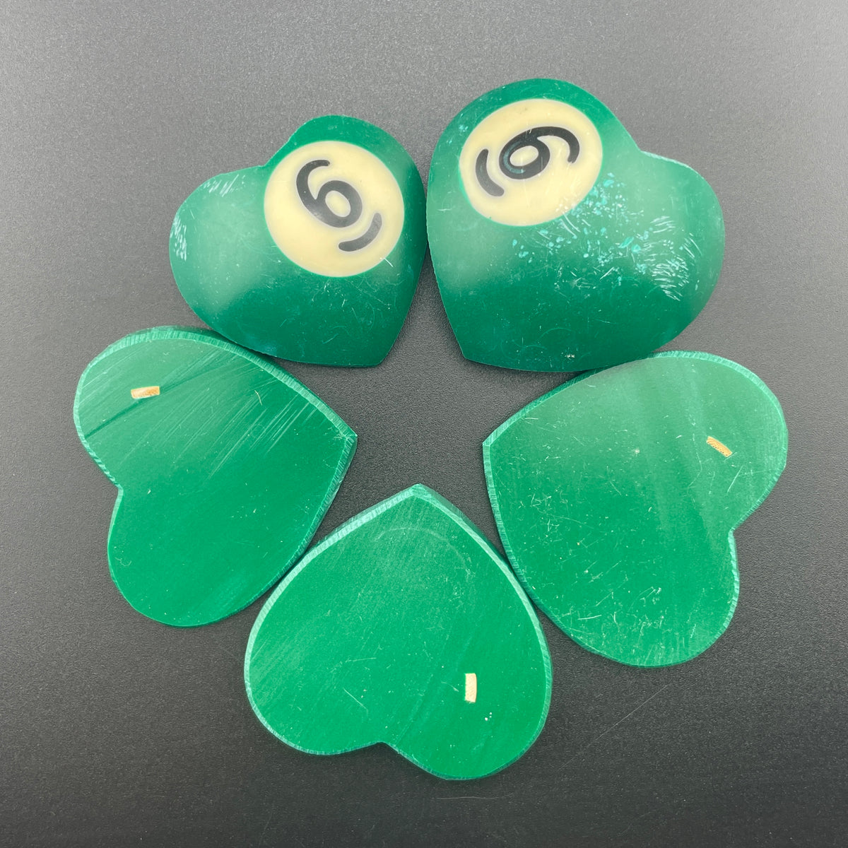 Vintage Billiards Balls Turned Hearts