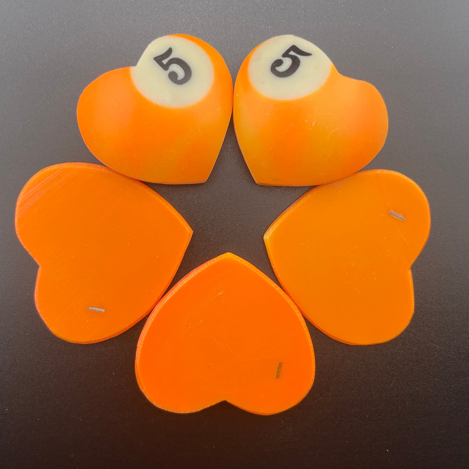 Vintage Billiards Balls Turned Hearts