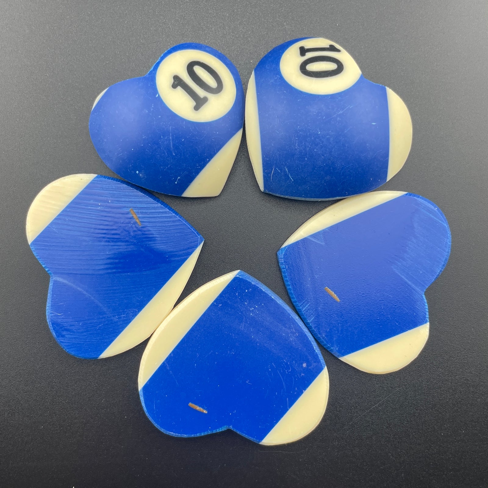Vintage Billiards Balls Turned Hearts