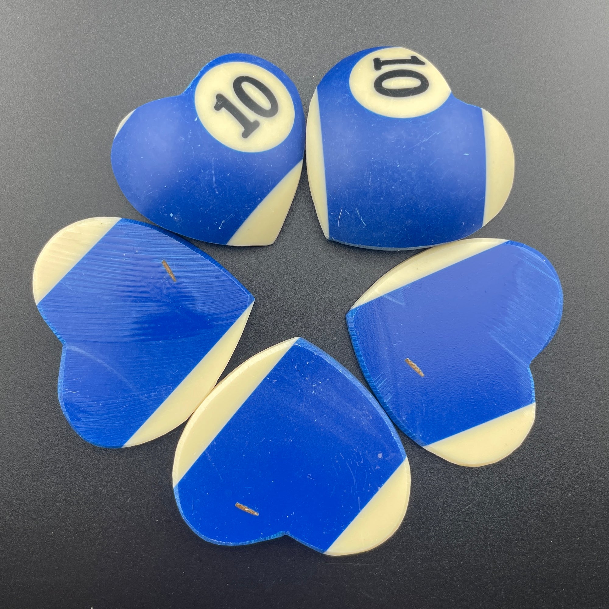 Vintage Billiards Balls Turned Hearts