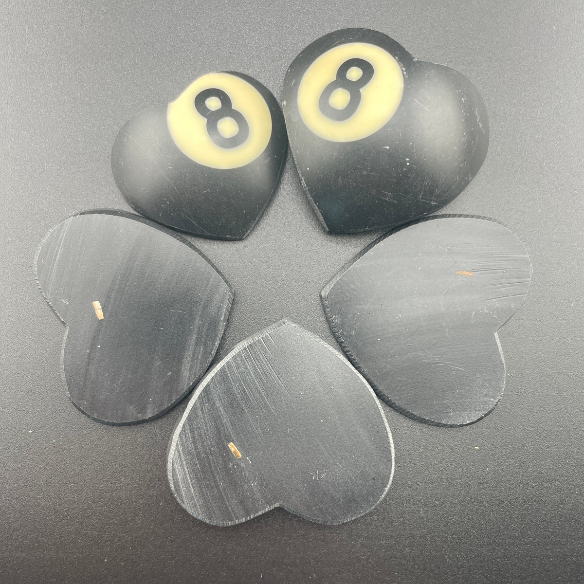 Vintage Billiards Balls Turned Hearts